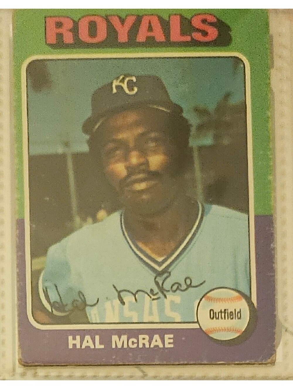 1975 Baseball Topps Hal McRae Kansas City Royals #268 -  as-is